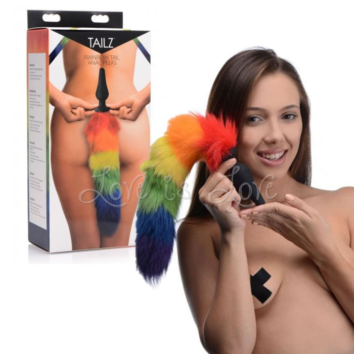 Tailz Rainbow Tail Silicone Anal Plug